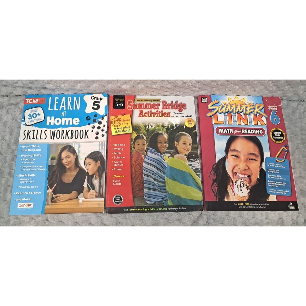NEW Lot Learn at Home Workbooks Grade 5 6 Summer Bridges Math Reading Delosa